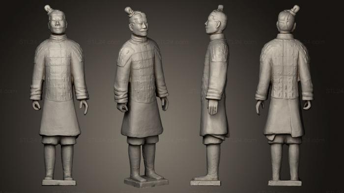 Статуэтки люди (Терракотовый воин, STKH_0148) 3D модель для ЧПУ станка